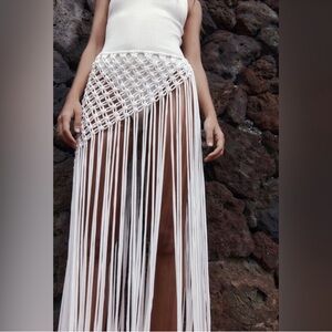 Zara macramé pareo skirt NWT